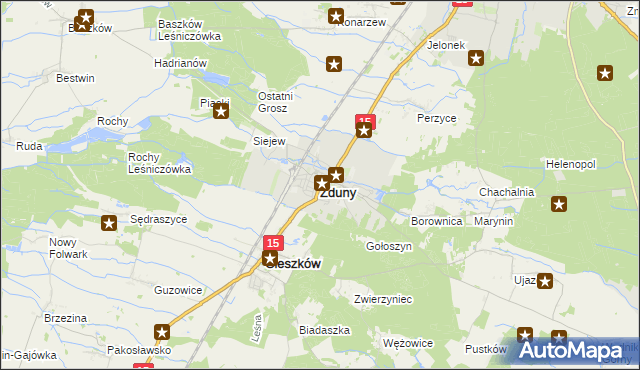 mapa Zduny powiat krotoszyński, Zduny powiat krotoszyński na mapie Targeo