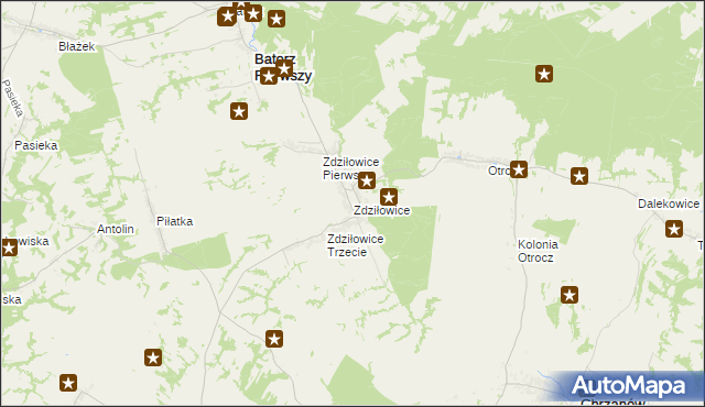 mapa Zdziłowice, Zdziłowice na mapie Targeo