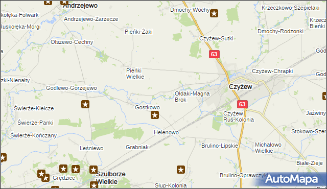 mapa Żelazy-Brokowo, Żelazy-Brokowo na mapie Targeo