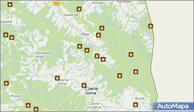 mapa Żłobek gmina Czarna, Żłobek gmina Czarna na mapie Targeo