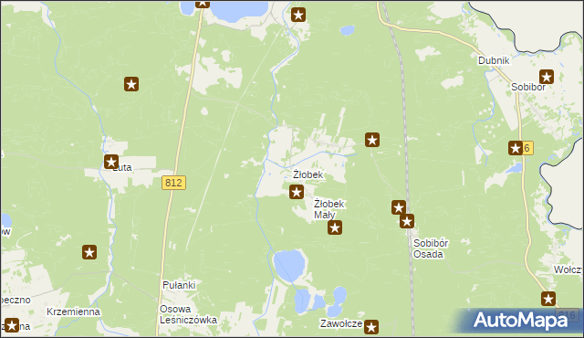 mapa Żłobek gmina Włodawa, Żłobek gmina Włodawa na mapie Targeo