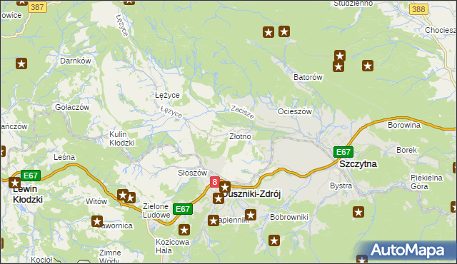 mapa Złotno, Złotno na mapie Targeo
