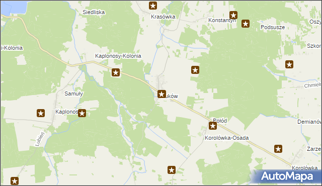 mapa Żuków gmina Włodawa, Żuków gmina Włodawa na mapie Targeo