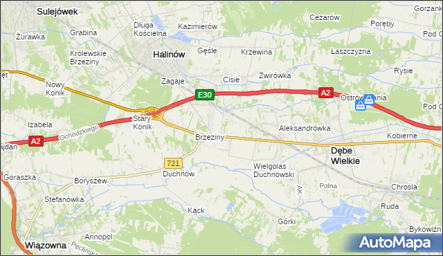 mapa Wielgolas Brzeziński, Wielgolas Brzeziński na mapie Targeo