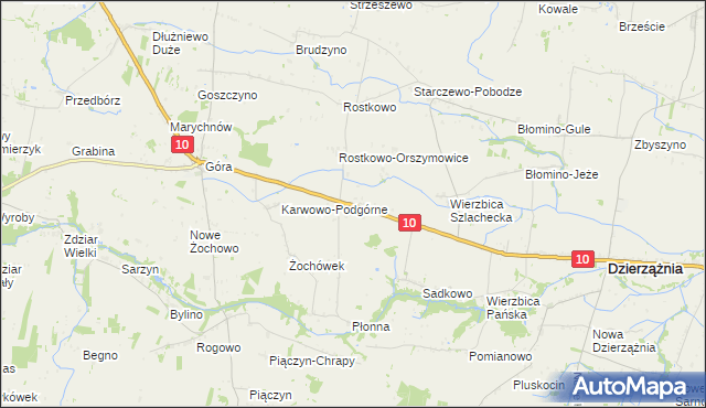 mapa Krzywanice gmina Staroźreby, Krzywanice gmina Staroźreby na mapie Targeo