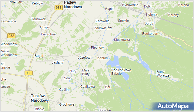 mapa Babule, Babule na mapie Targeo