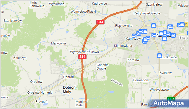 mapa Chechło Pierwsze, Chechło Pierwsze na mapie Targeo