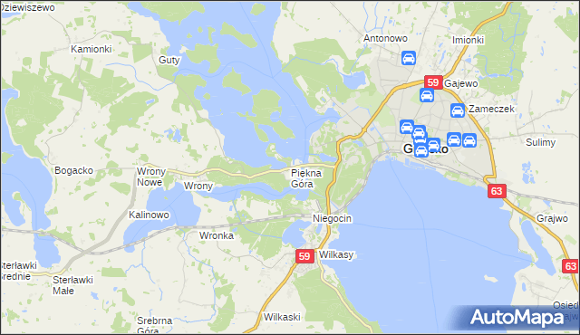 mapa Piękna Góra, Piękna Góra na mapie Targeo