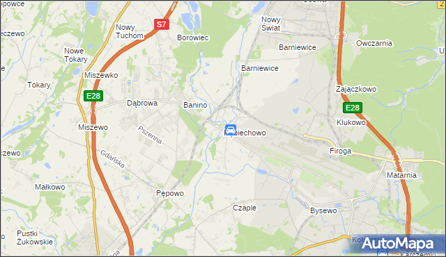 mapa Rębiechowo, Rębiechowo na mapie Targeo