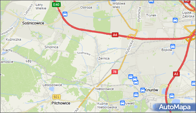 mapa Żernica, Żernica na mapie Targeo