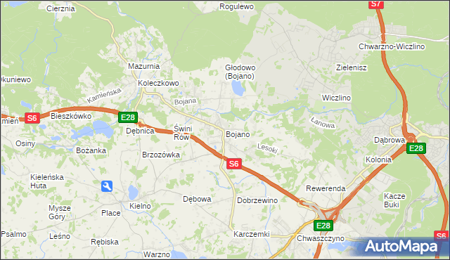 mapa Bojano, Bojano na mapie Targeo