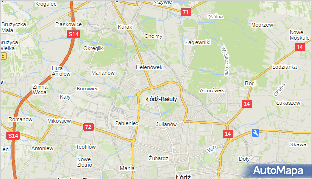 mapa Radogoszcz gmina Łódź, Radogoszcz gmina Łódź na mapie Targeo