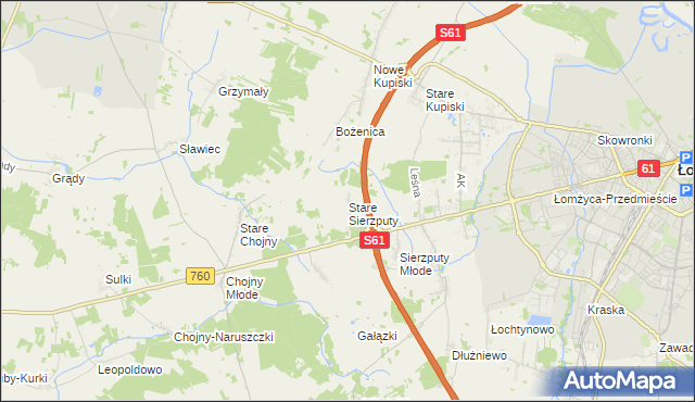 mapa Stare Sierzputy, Stare Sierzputy na mapie Targeo