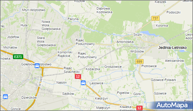 mapa Dawidów gmina Jedlnia-Letnisko, Dawidów gmina Jedlnia-Letnisko na mapie Targeo