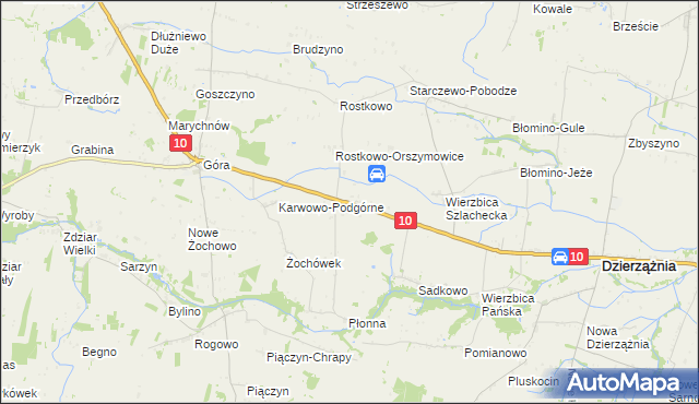 mapa Krzywanice gmina Staroźreby, Krzywanice gmina Staroźreby na mapie Targeo