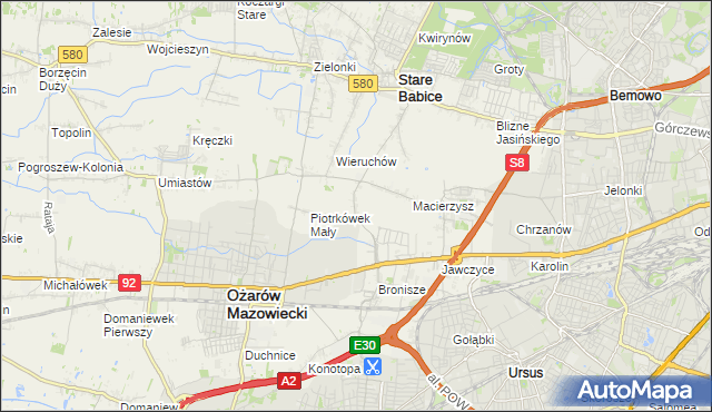 mapa Piotrkówek Duży, Piotrkówek Duży na mapie Targeo