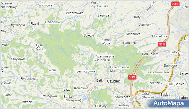 mapa Przedmieście Czudeckie, Przedmieście Czudeckie na mapie Targeo