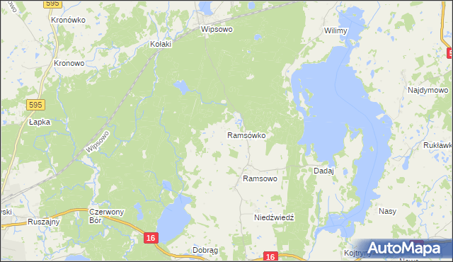 mapa Ramsówko, Ramsówko na mapie Targeo