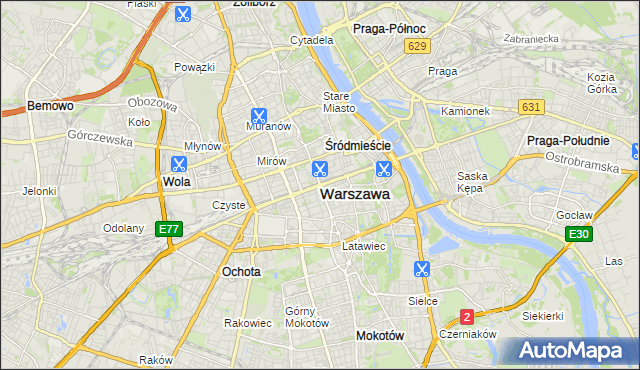 auto mapa warszawy AutoMapa w Warszawie :: Handel, Usługi na mapie Targeo