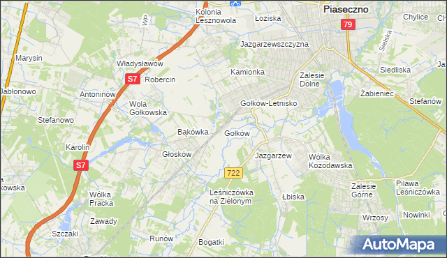 mapa Gołków, Gołków na mapie Targeo