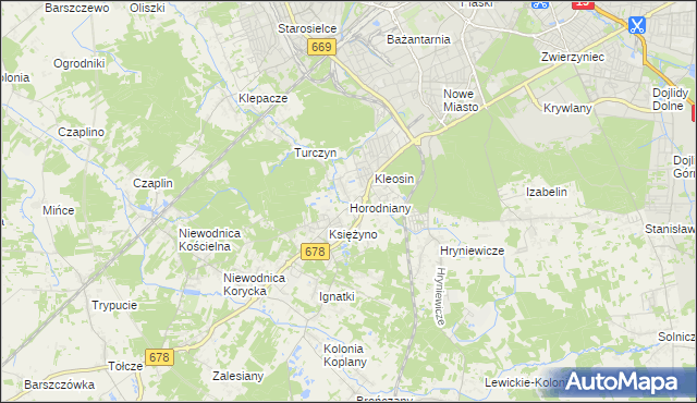 mapa Horodniany, Horodniany na mapie Targeo