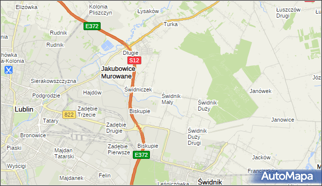 mapa Świdnik Mały, Świdnik Mały na mapie Targeo