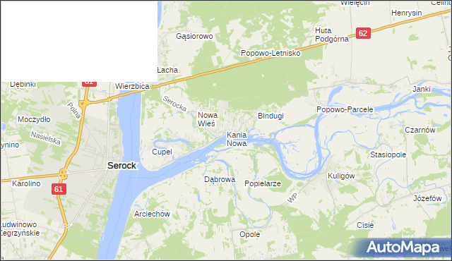 mapa Kania Nowa, Kania Nowa na mapie Targeo
