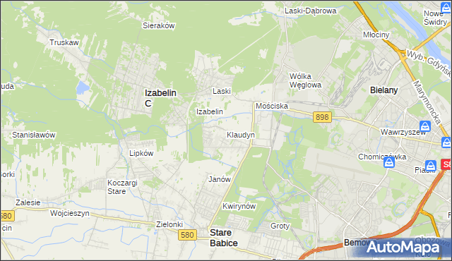 mapa Klaudyn, Klaudyn na mapie Targeo