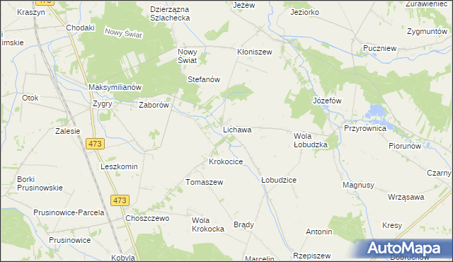 mapa Lichawa-Parcela, Lichawa-Parcela na mapie Targeo