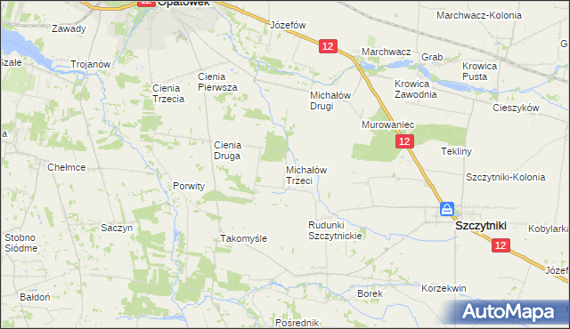mapa Michałów Trzeci, Michałów Trzeci na mapie Targeo