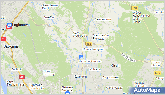 mapa Rembelszczyzna, Rembelszczyzna na mapie Targeo
