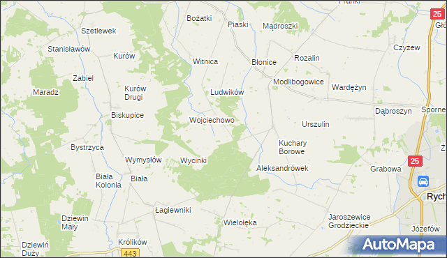 mapa Bobrowo gmina Rzgów, Bobrowo gmina Rzgów na mapie Targeo