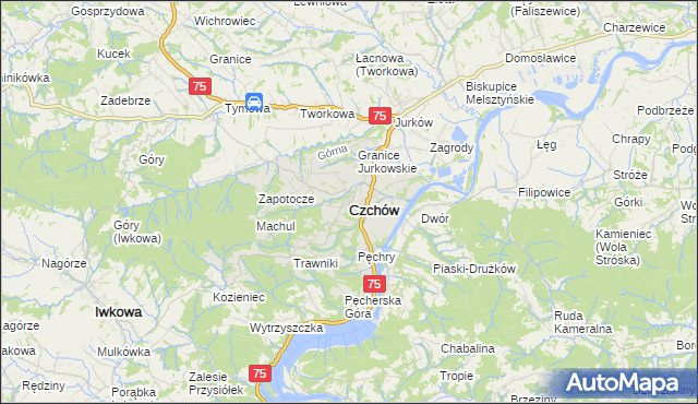 mapa Czchów, Czchów na mapie Targeo