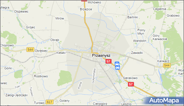 mapa Przasnysz, Przasnysz na mapie Targeo