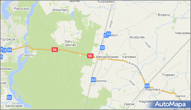 mapa Aleksandrowiec, Aleksandrowiec na mapie Targeo
