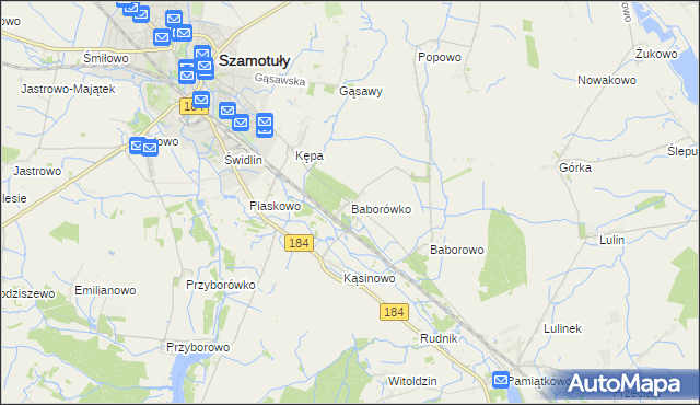 mapa Baborówko, Baborówko na mapie Targeo