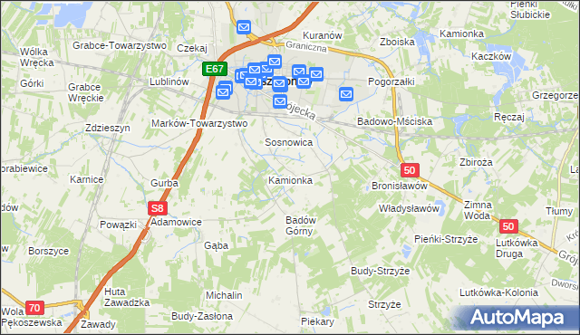 mapa Badowo-Dańki, Badowo-Dańki na mapie Targeo