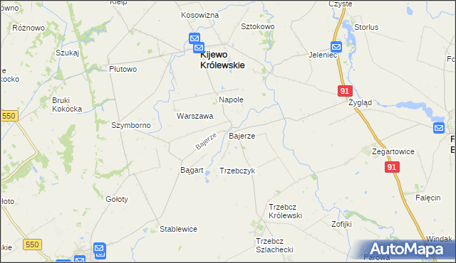 mapa Bajerze, Bajerze na mapie Targeo