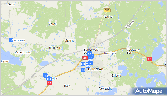 mapa Barczewski Dwór, Barczewski Dwór na mapie Targeo