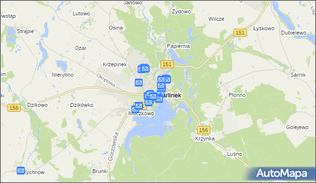mapa Barlinek, Barlinek na mapie Targeo