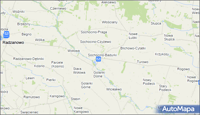 mapa Blichowo, Blichowo na mapie Targeo