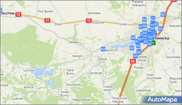 mapa Boguszyce Małe, Boguszyce Małe na mapie Targeo