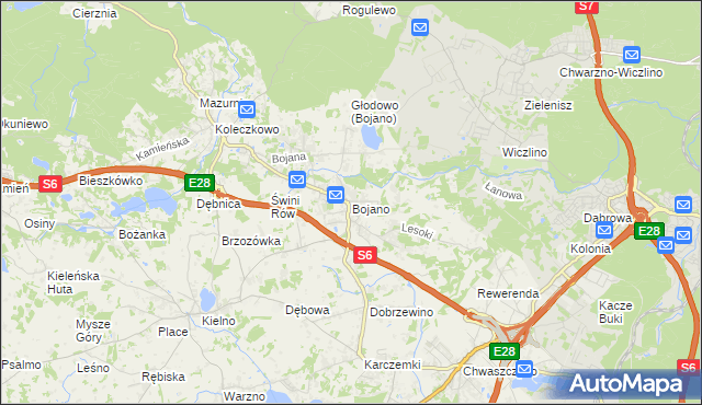 mapa Bojano, Bojano na mapie Targeo