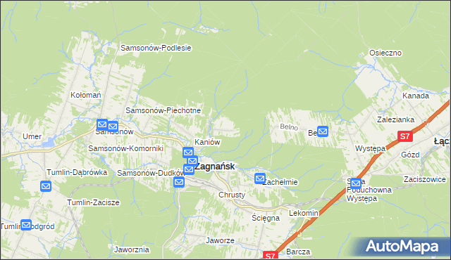mapa Borowa Góra gmina Zagnańsk, Borowa Góra gmina Zagnańsk na mapie Targeo