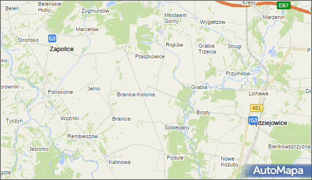 mapa Brzeski gmina Sędziejowice, Brzeski gmina Sędziejowice na mapie Targeo