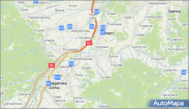 mapa Brzuśnik, Brzuśnik na mapie Targeo