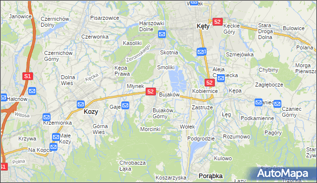 mapa Bujaków, Bujaków na mapie Targeo