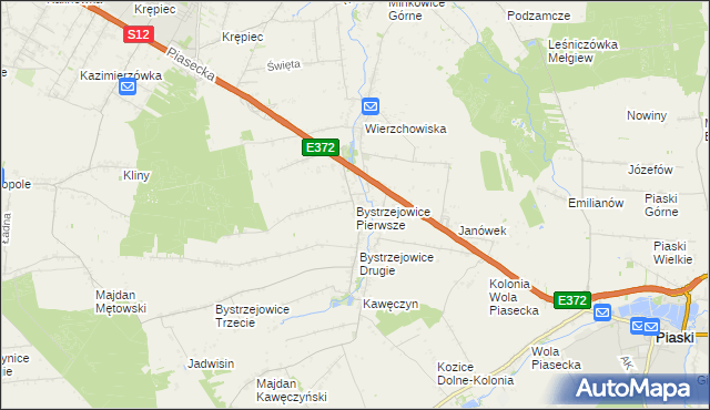 mapa Bystrzejowice Pierwsze, Bystrzejowice Pierwsze na mapie Targeo