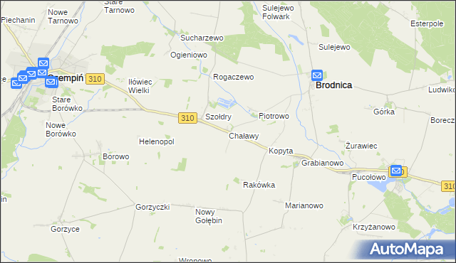 mapa Chaławy, Chaławy na mapie Targeo