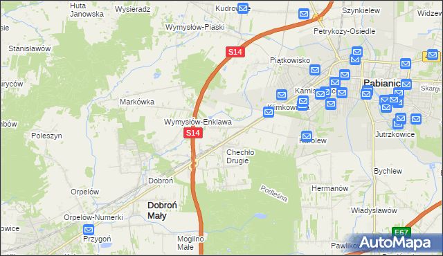 mapa Chechło Pierwsze, Chechło Pierwsze na mapie Targeo